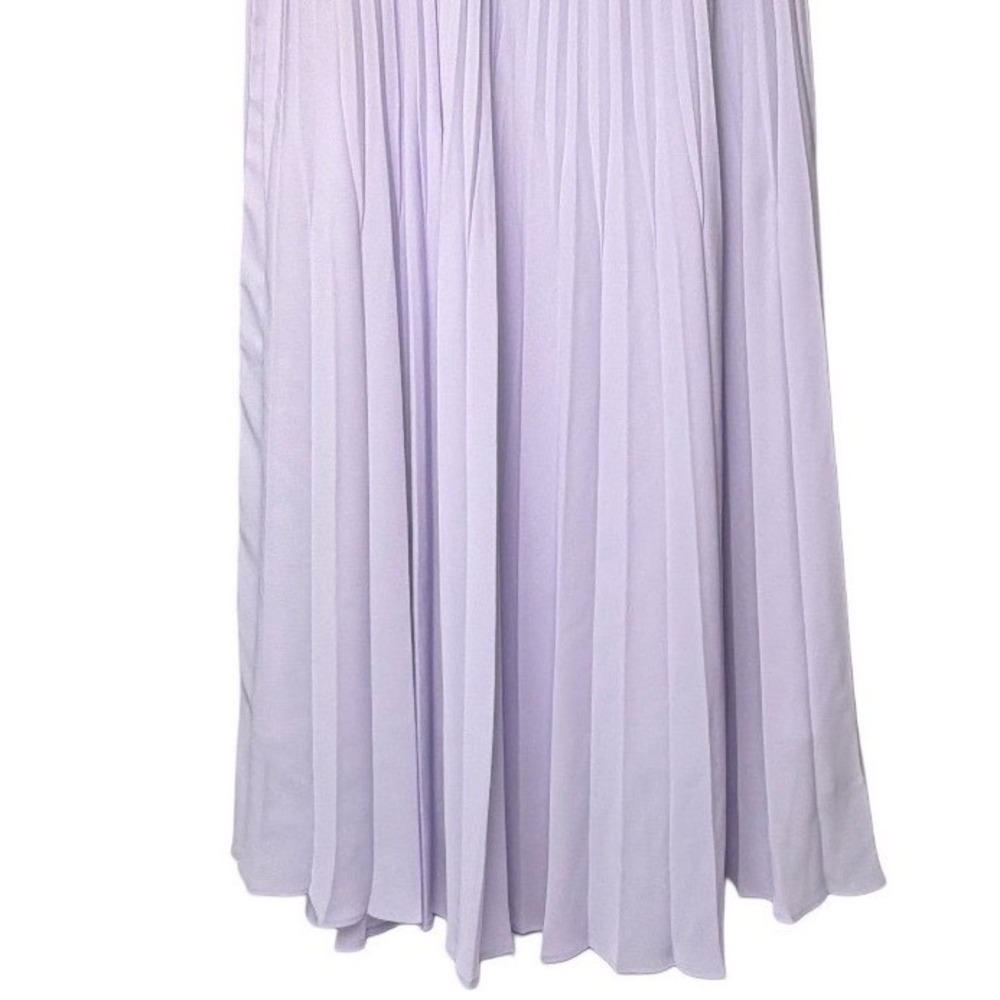Uniqlo Lilac Pleated Maxi Skirt Large Flowy Elastic Waist Lined Ballet Fairy - Picture 5 of 8
